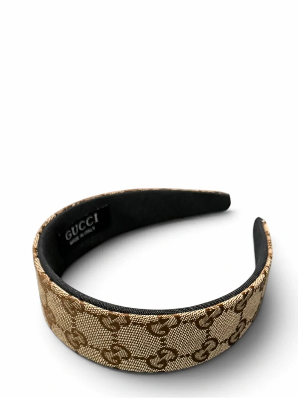 Vintage Gucci Beige Monogram logo Headband